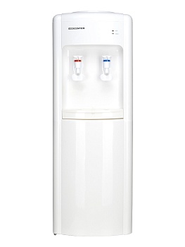 кулер (диспенсер) для воды напольный электронный ecocenter g-f81e с шкафчиком, белый