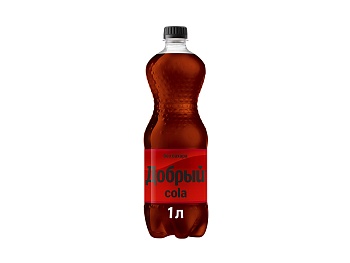 газированный напиток добрый cola без сахара 1,0 л, пэт