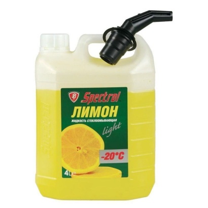 стеклоочиститель зимний "spectrol"  лимон -20с (4л) пэт